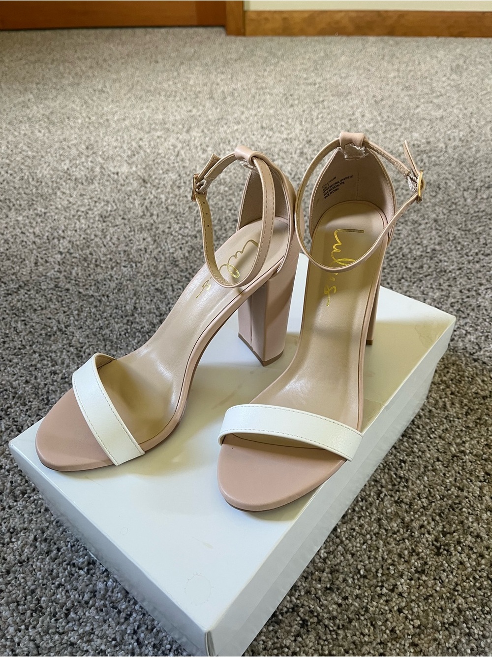 Lulu's Nude and White Heels